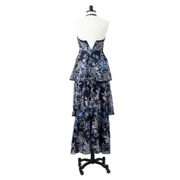 marchesa notte embroidered tulle dress Marchesa Notte A-Line Cocktail Dress